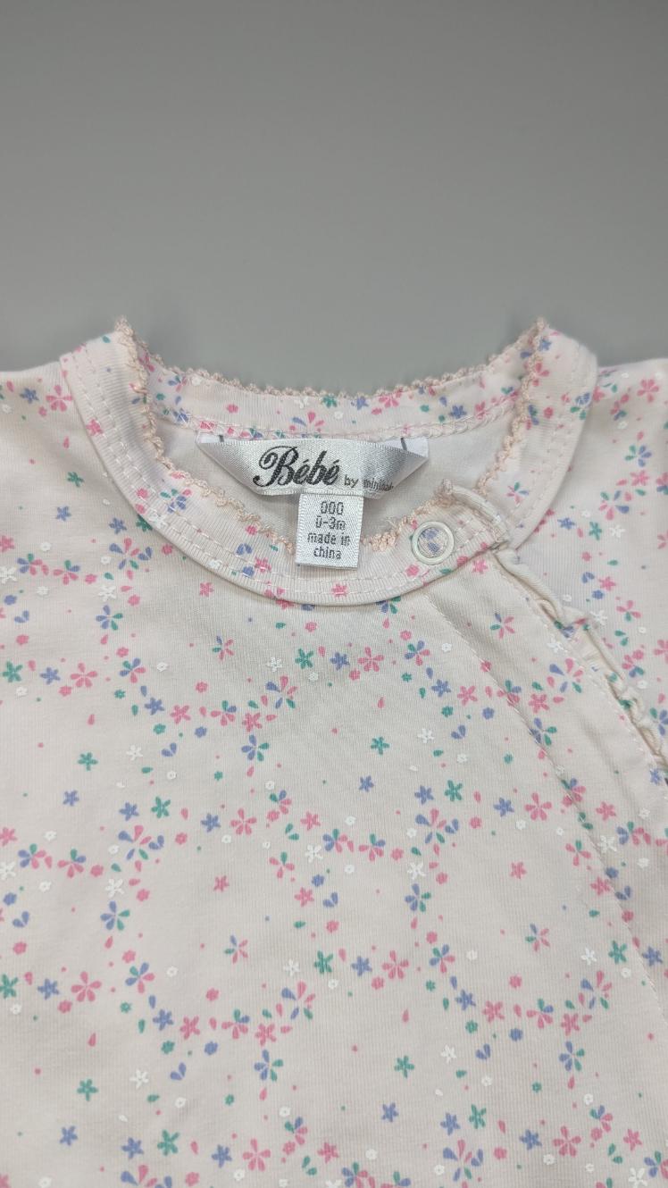 Bebe by Minihaha Long Sleeve Floral Onesie 0-3m - Anue