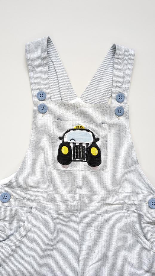 Beebay Stripe Taxi Overalls 2Y - Anue