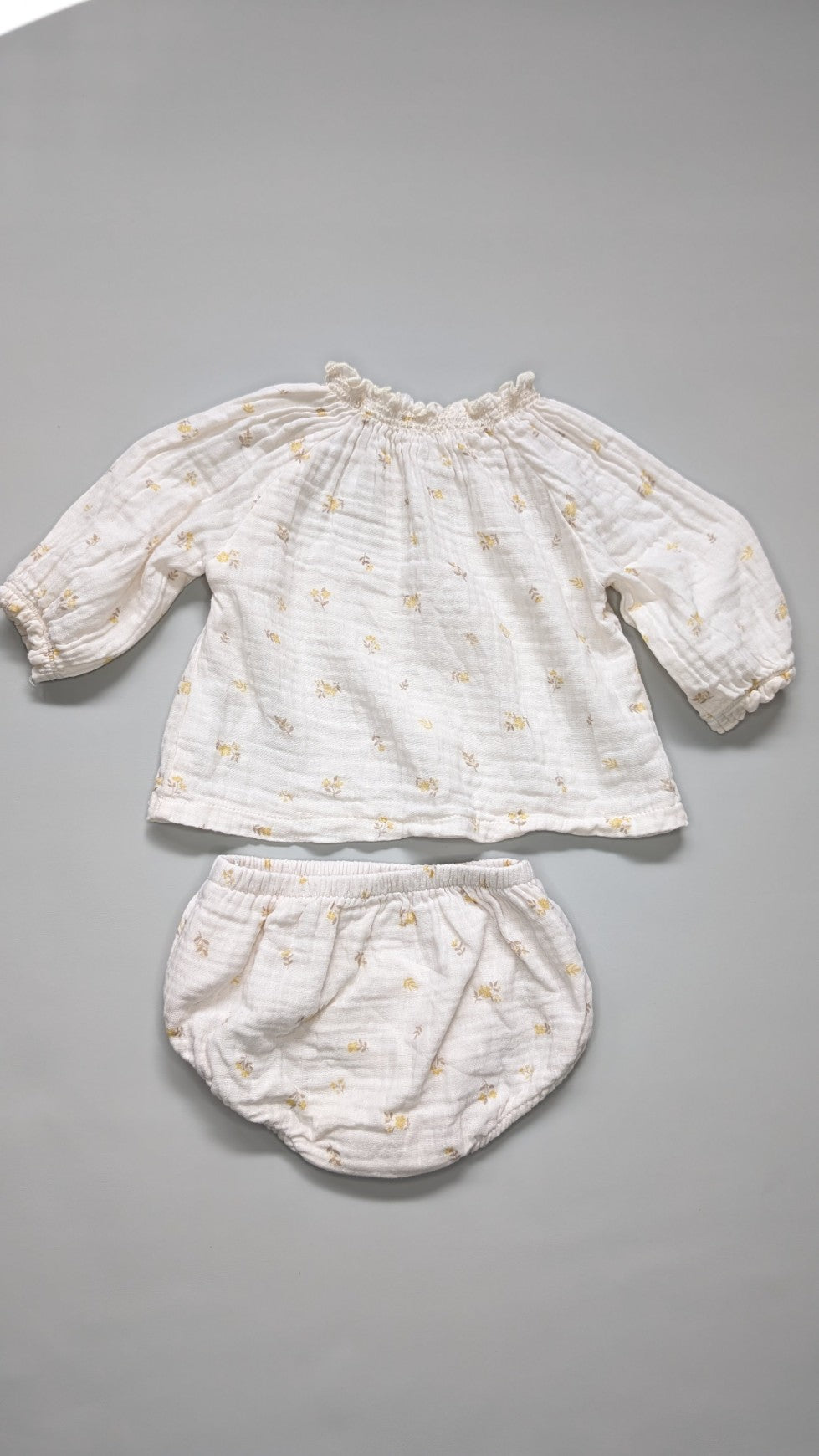 David Jones Muslin Floral Top and Bloomer Set 3-6m - Anue