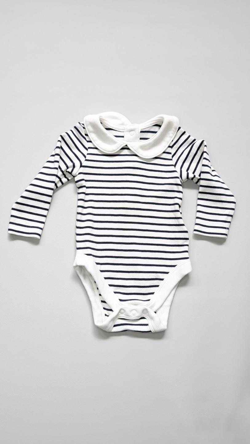 M&S Stripe Bodysuit and Overalls Set 6-12m - Anue