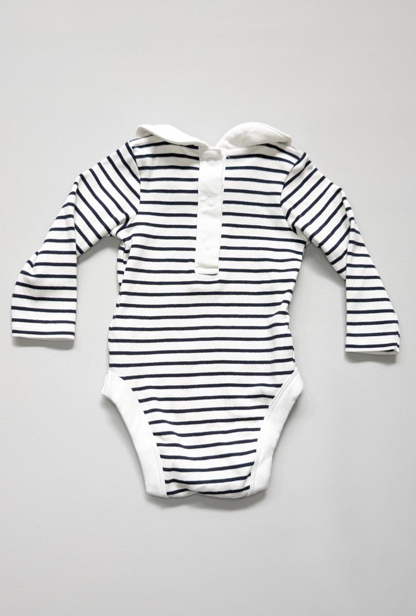 M&S Stripe Bodysuit and Overalls Set 6-12m - Anue