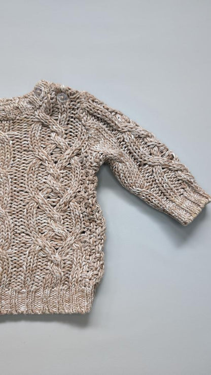 Miann & Co Cable Knit Sweater 0-3m - Anue