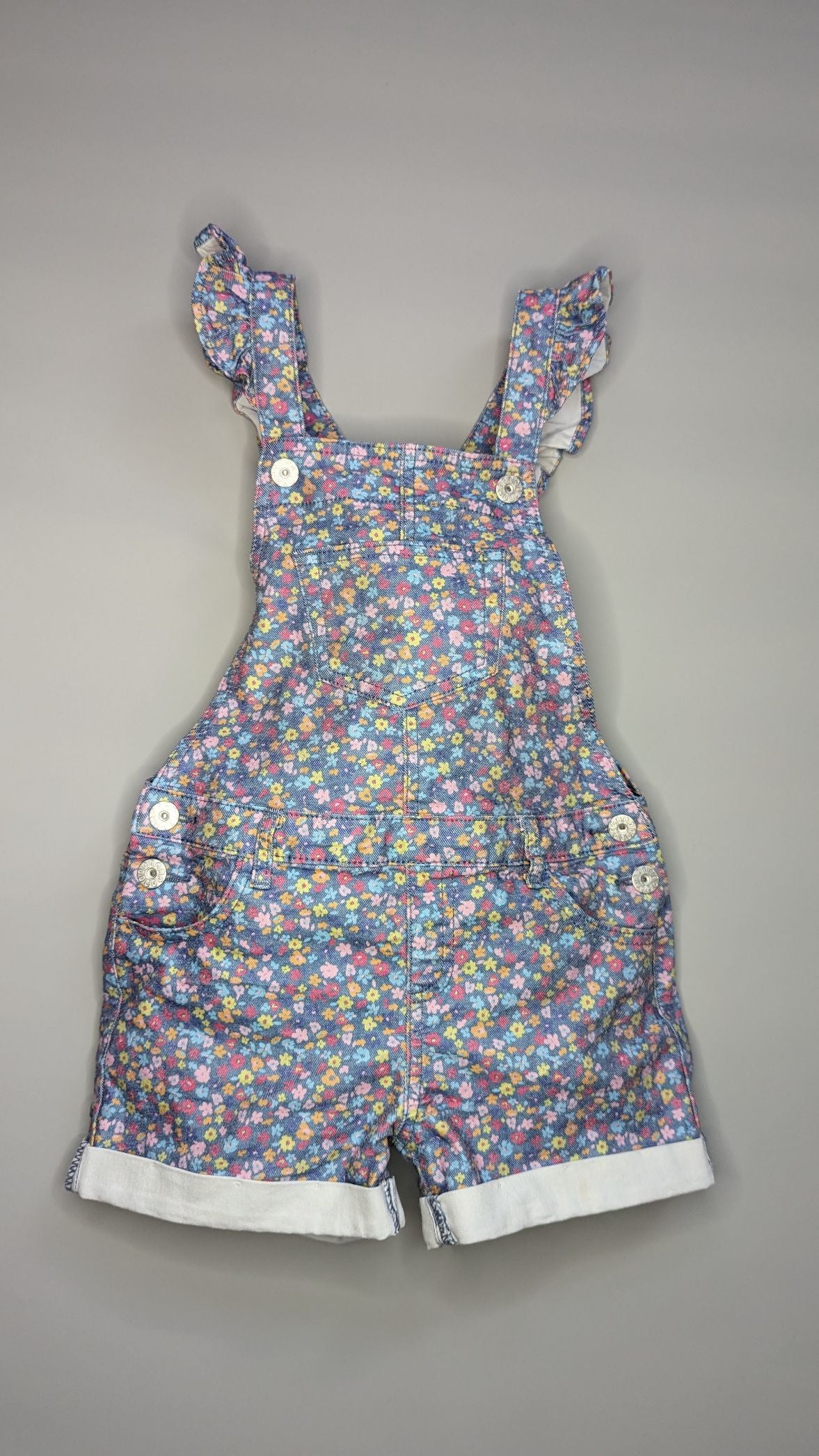 Milkshake Floral Print Shortalls 8Y - Anue