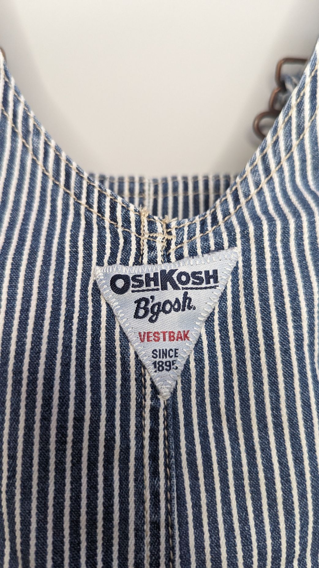 Oshkosh B'gosh Vintage Hickory Stripe Shortalls 12m - Anue