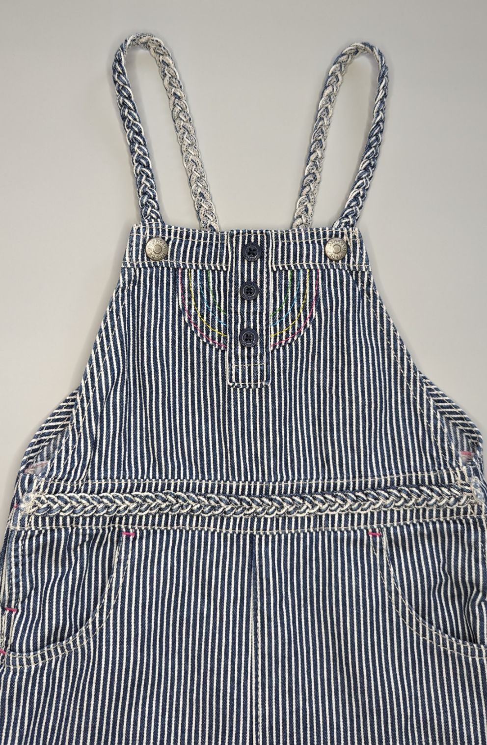 Oshkosh B'gosh Girl Stripe Overalls 6Y - Anue