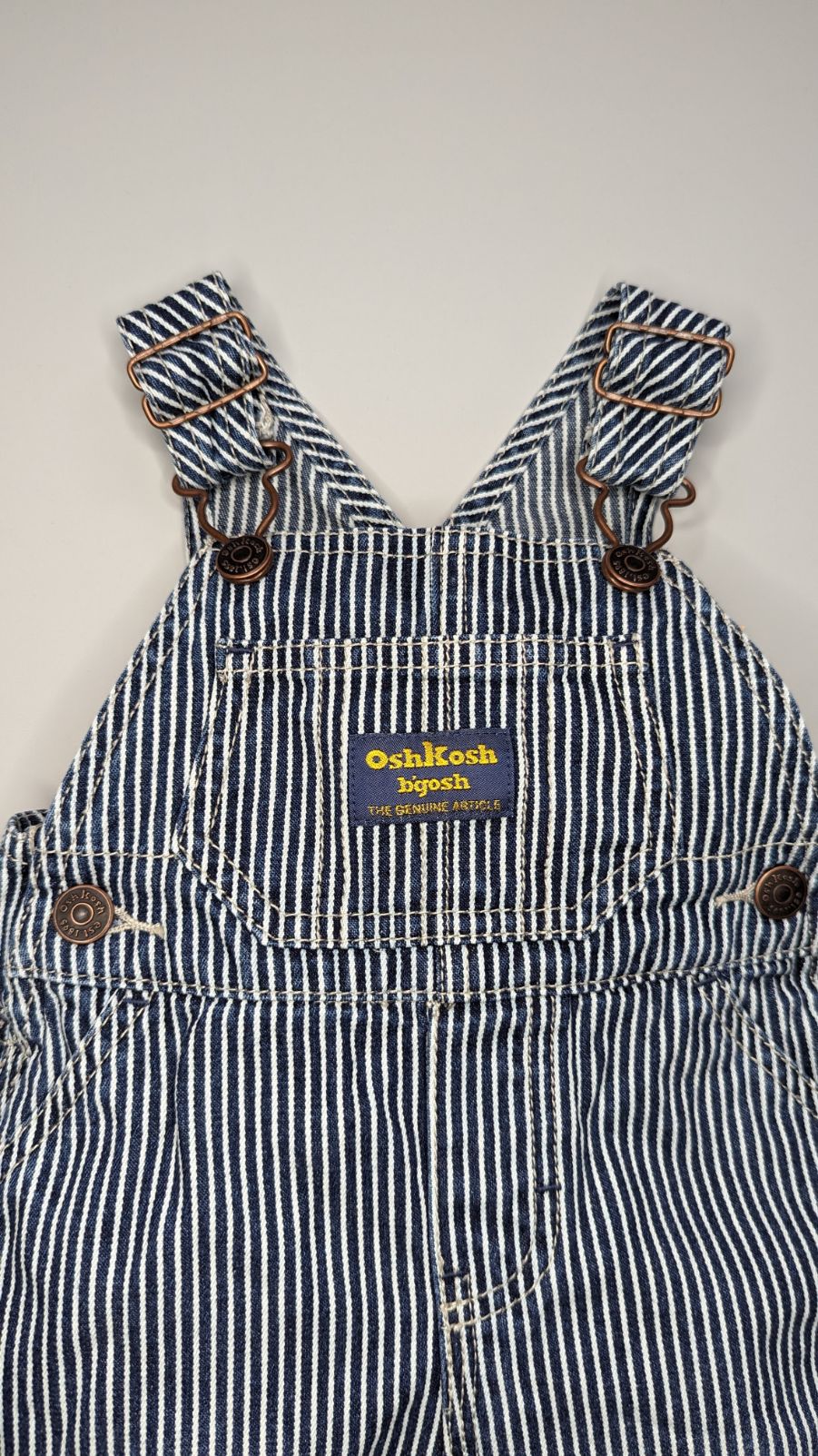 Oshkosh B'gosh Vintage Hickory Stripe Overalls 6m - Anue