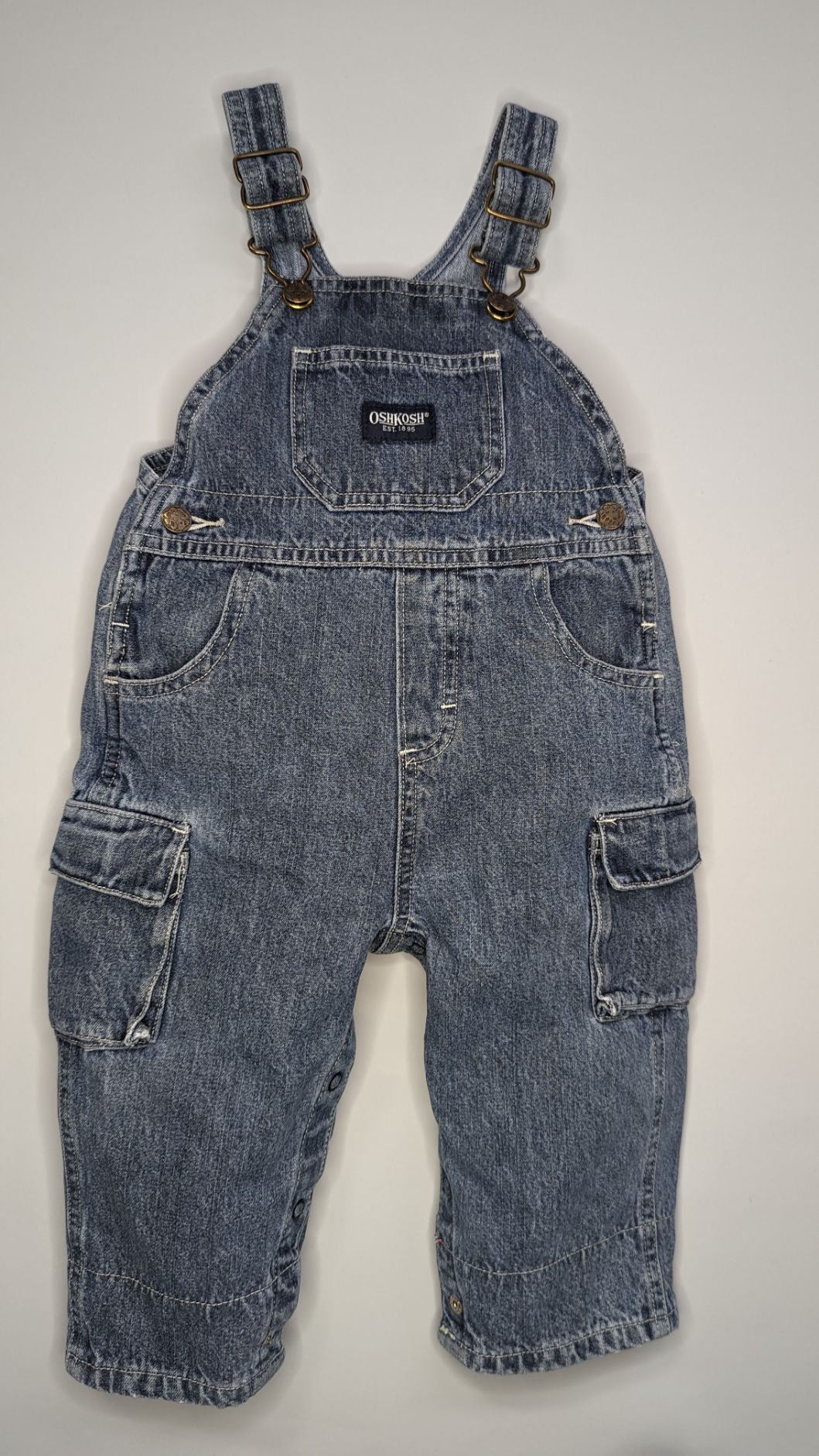 Oshkosh B'gosh Vintage Denim Cargo Overalls 12m - Anue