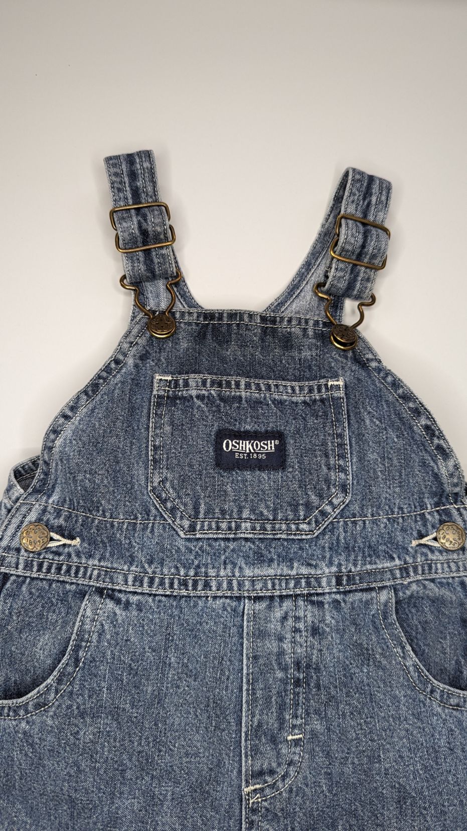 Oshkosh B'gosh Vintage Denim Cargo Overalls 12m - Anue