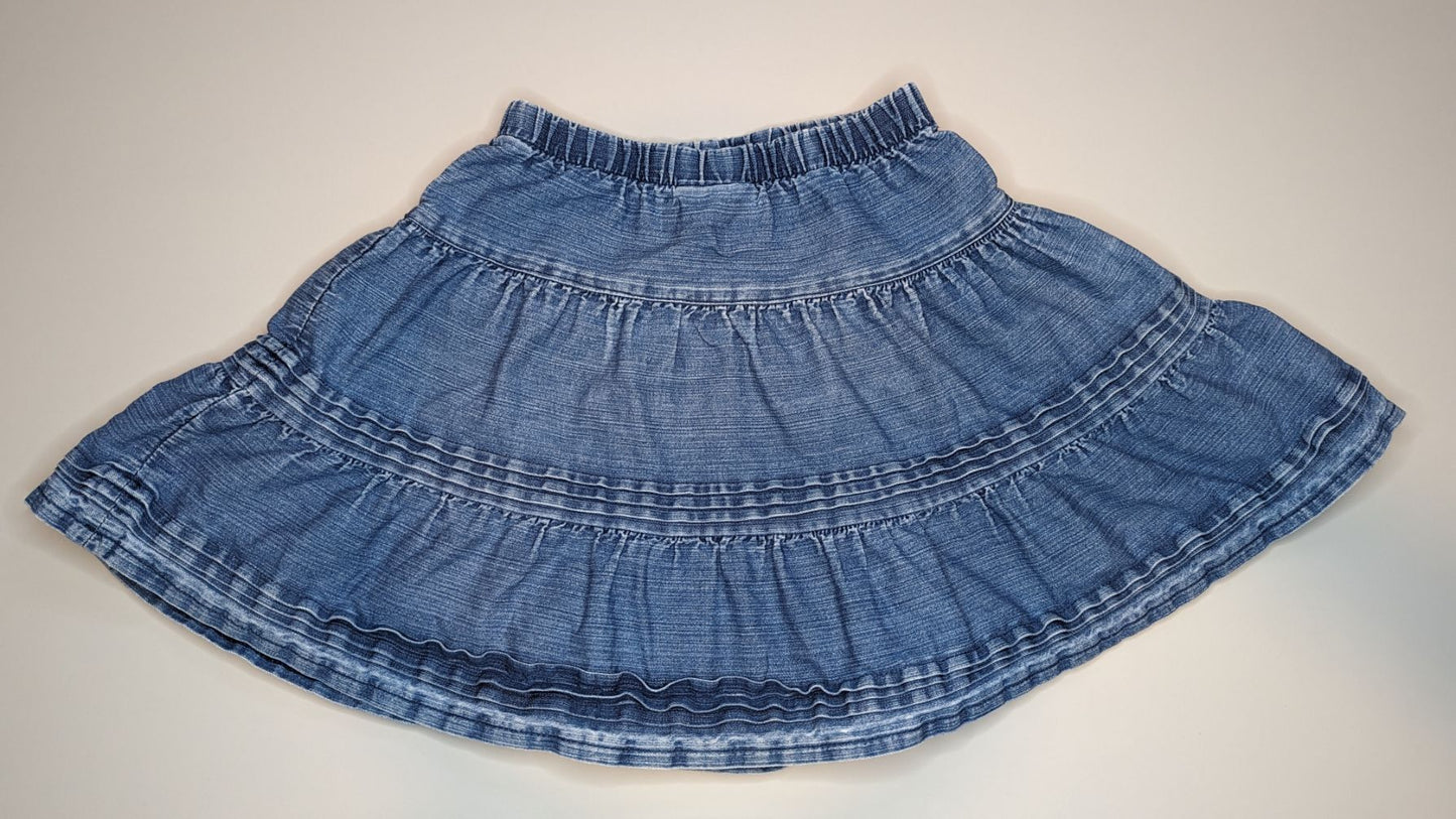 Seed Tiered Denim Skirt S - Anue