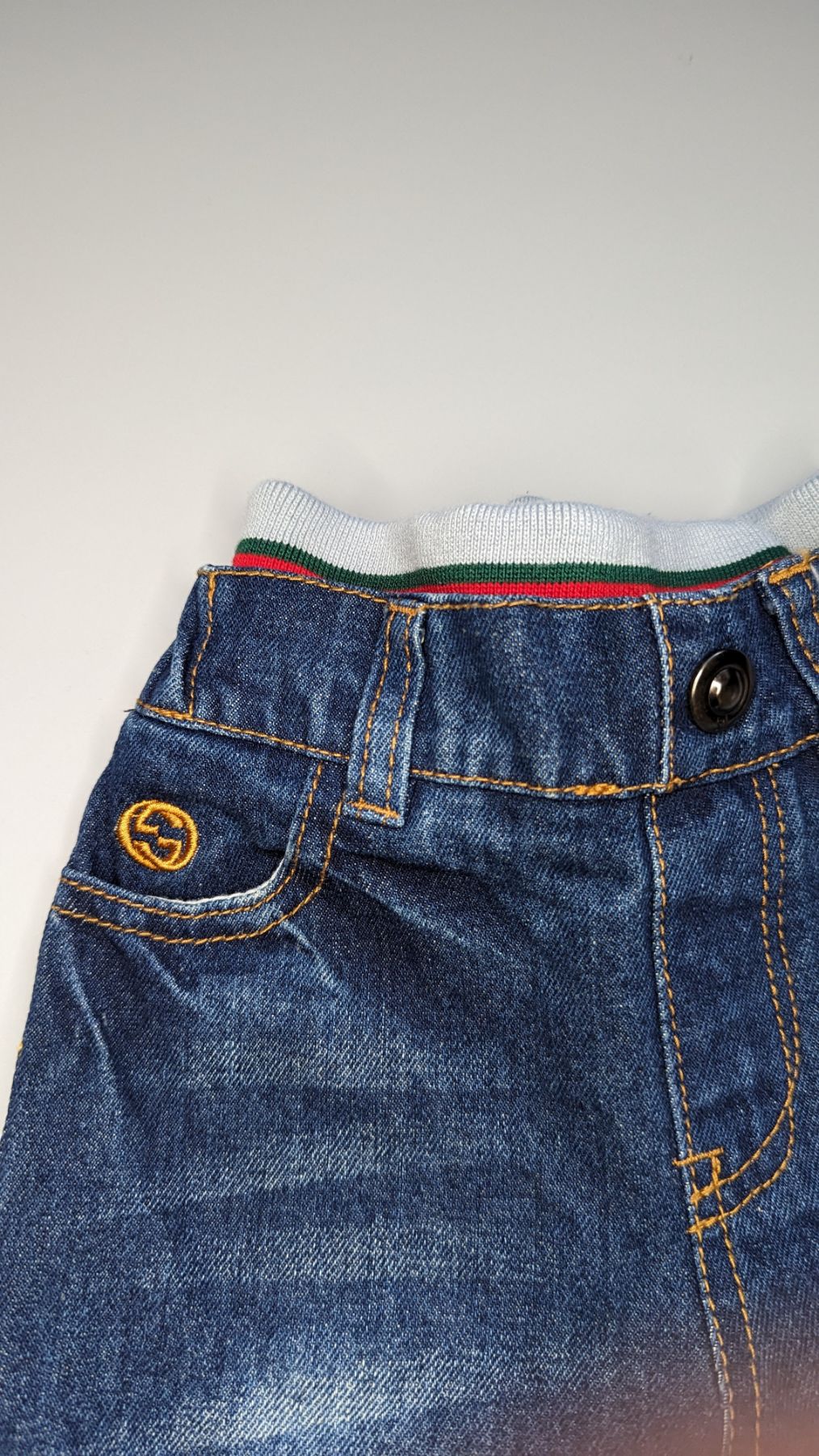 Denim Jeans with Elastic Band 12-18m - Anue