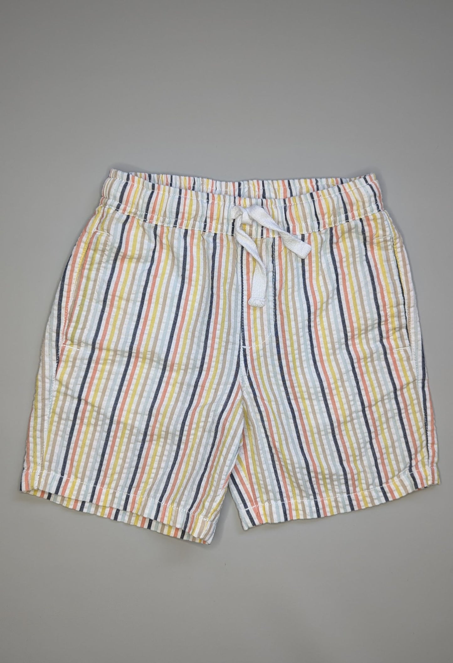 Seed Seersucker Stripe Shorts 4Y - Anue