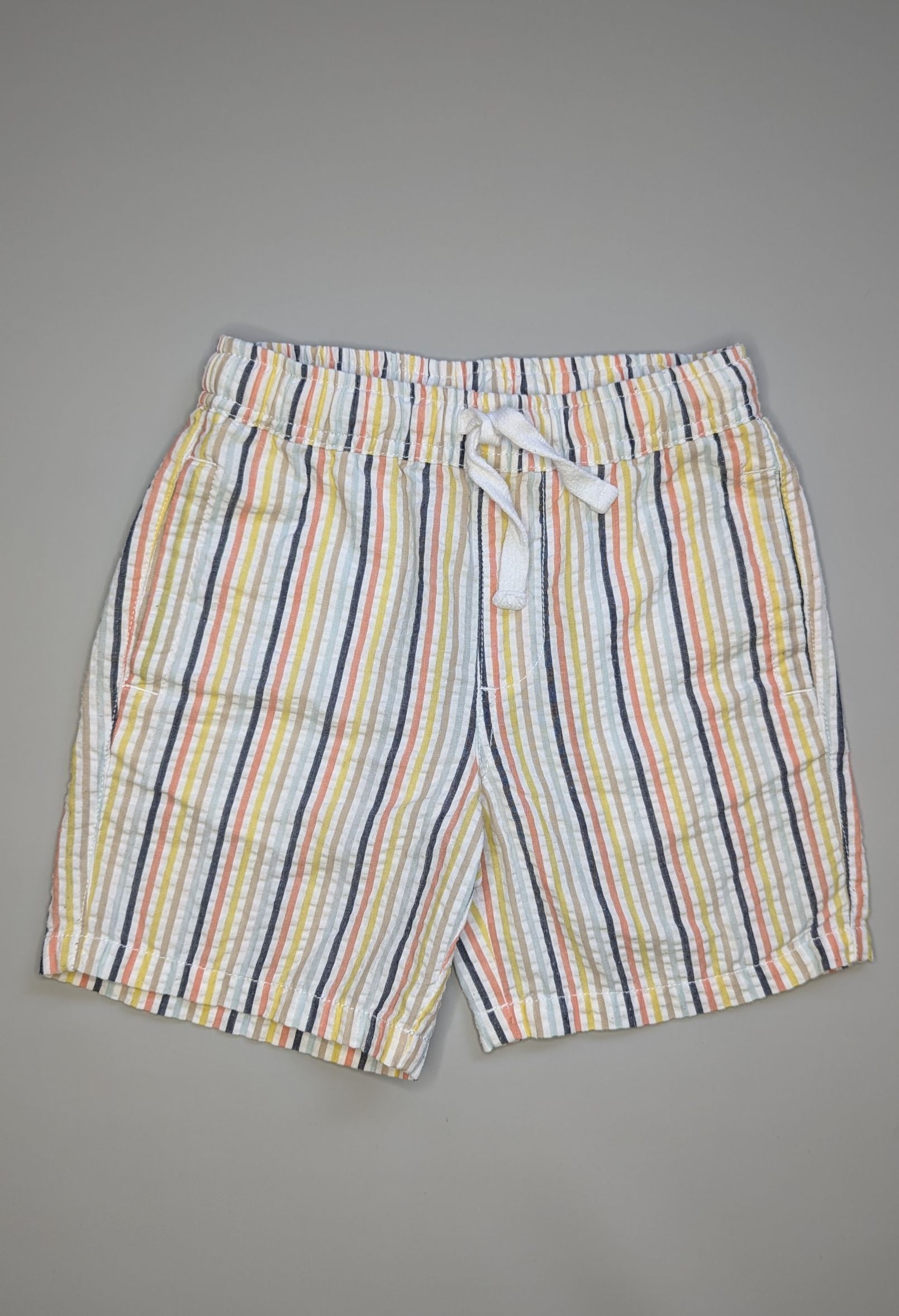 Seed Seersucker Stripe Shorts 4Y - Anue