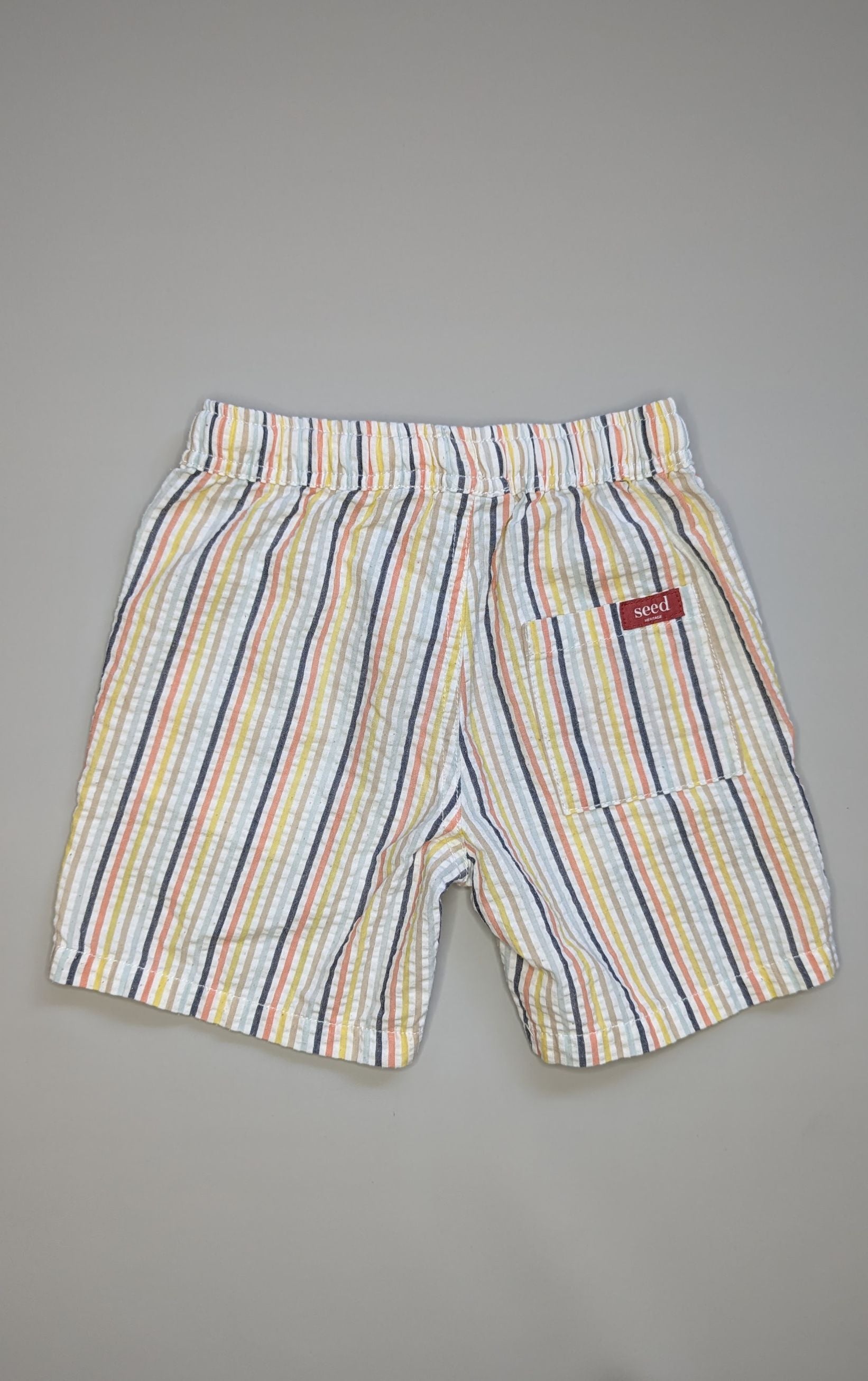 Seed Seersucker Stripe Shorts 4Y - Anue