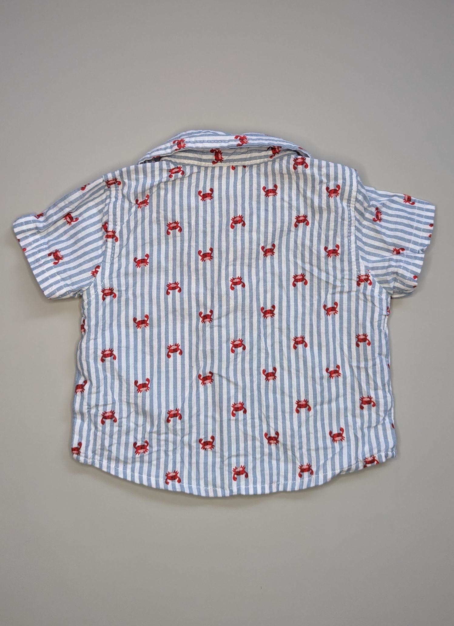 Little Beginnings Crab Print Shirt 6-9m - Anue