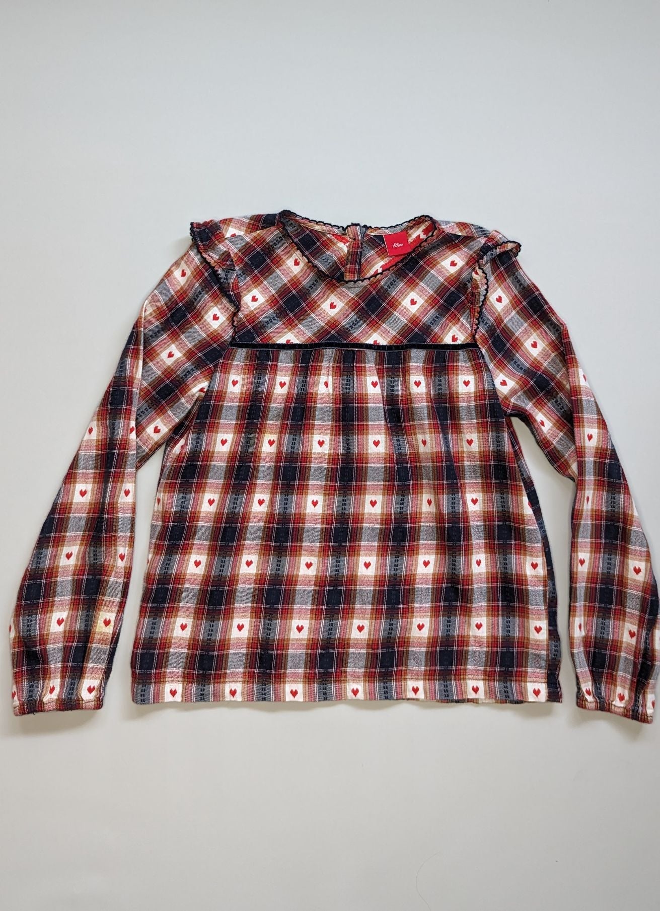 s.Oliver Long Sleeve Check Top 8Y - Anue