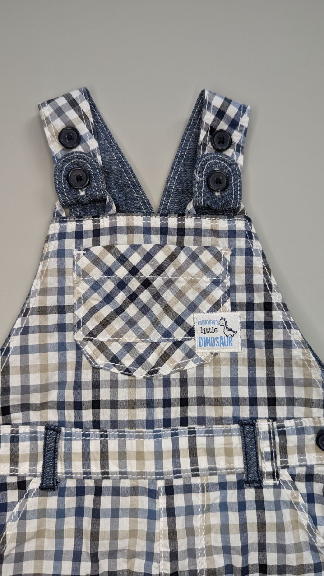 George Check Overalls 9-12m - Anue