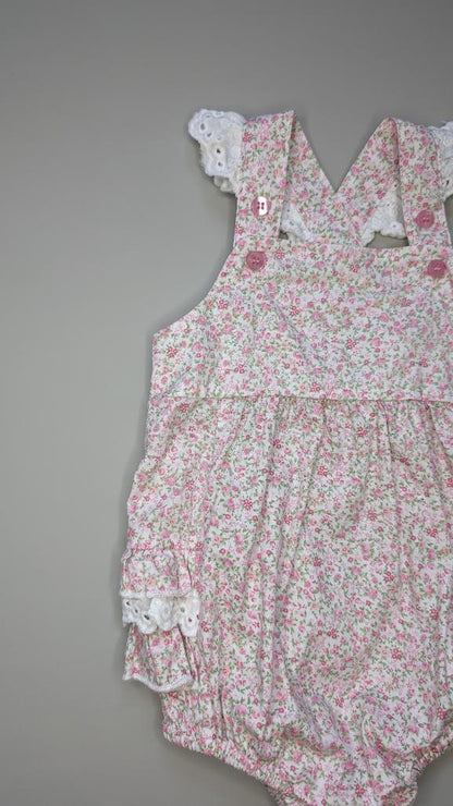 Floral Baby Girl Romper 3-6m - Anue