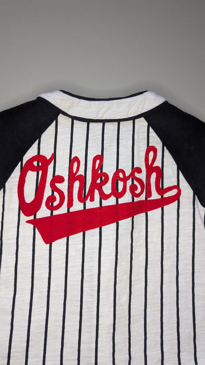 Oshkosh B'gosh Stripe Baseball Button Up Tee 3Y - Anue