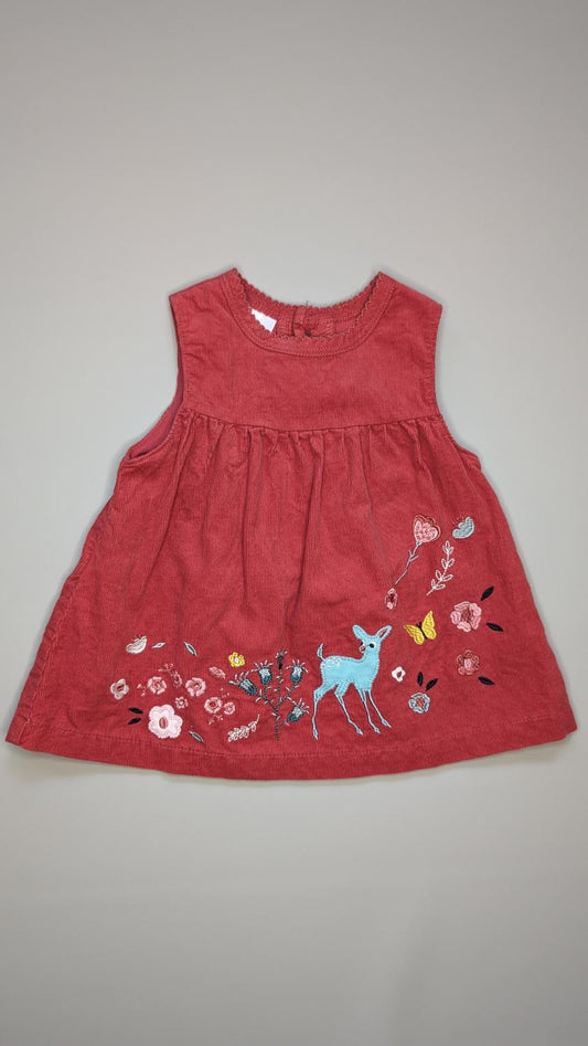 Ollies Place Baby Woodland Cord Dress 0-3m - Anue