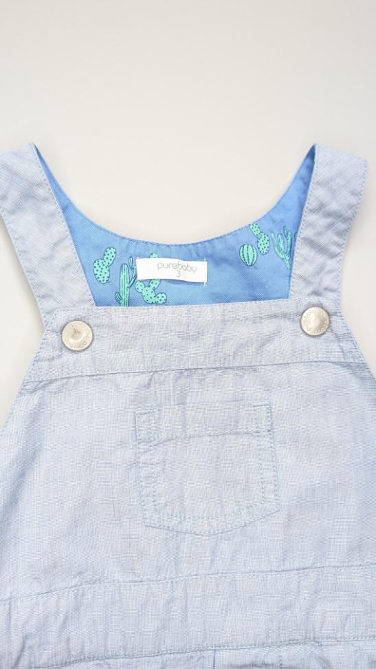 Pure Baby Chambray Overalls 3Y - Anue