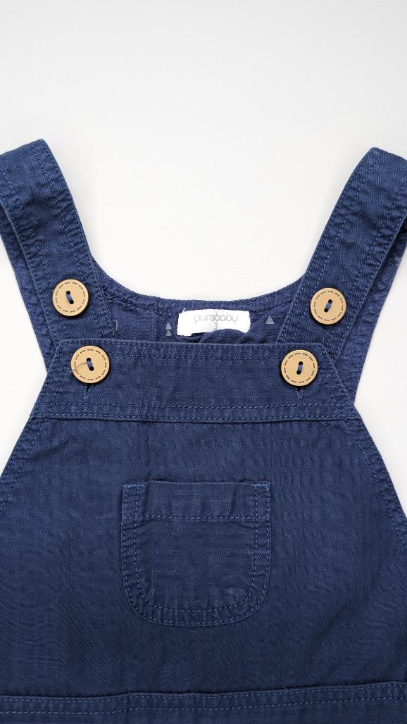 Pure Baby Navy Overalls 3Y - Anue