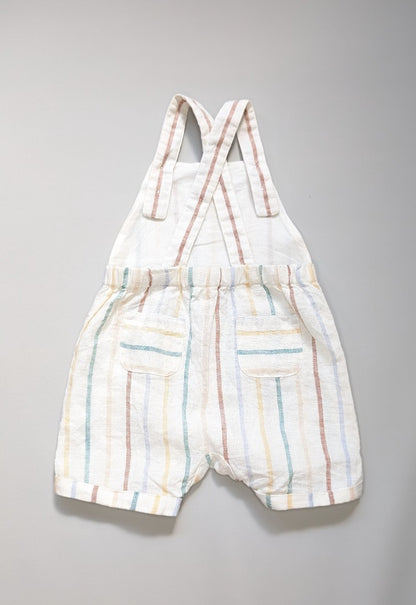 Pure Baby Stripe Linen Playsuit 6-12m - Anue