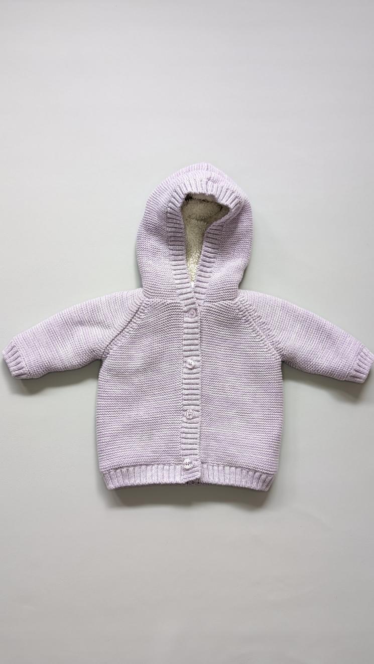 Seed Mixy Knit Sherpa Hoodie 0-3m - Anue