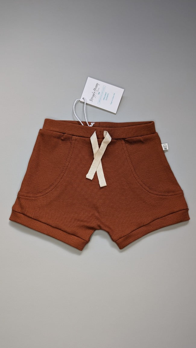 Snuggle Hunny Organic Cotton Rib Shorts 6-12m - Anue