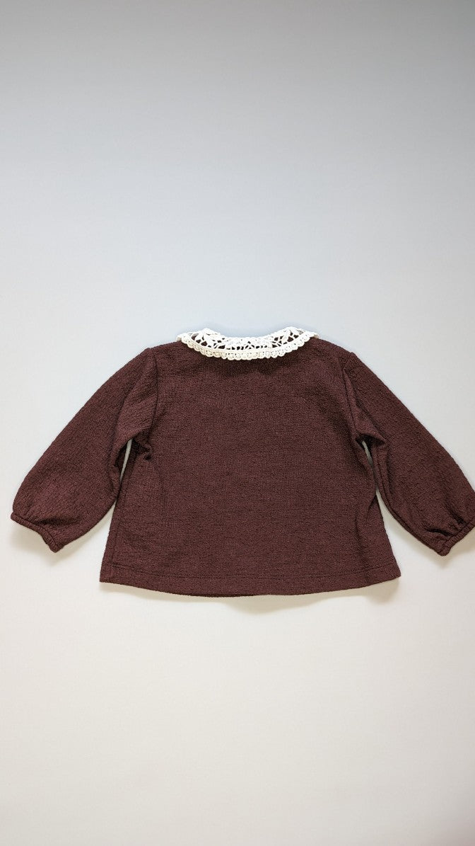 Zara Lace Collar Baby Top 3-6m - Anue