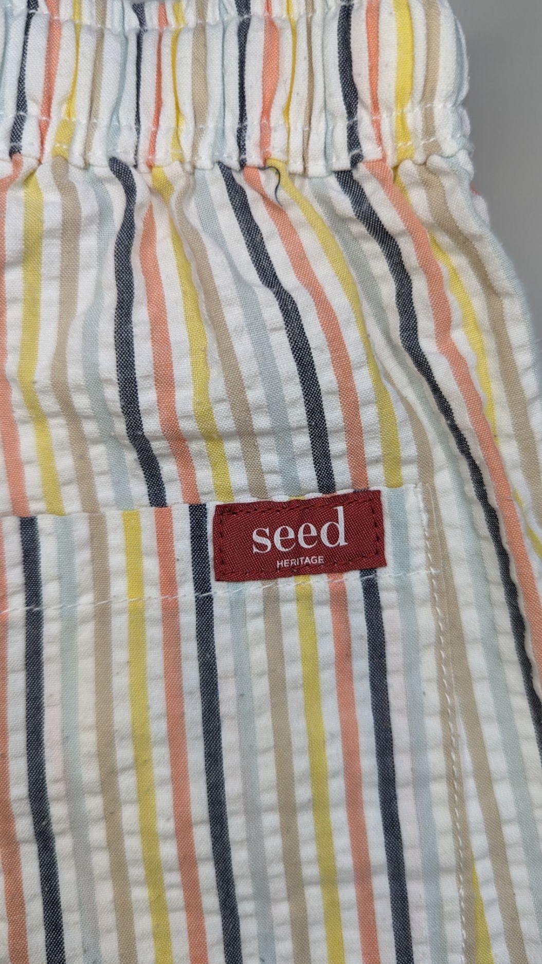 Seed Seersucker Stripe Shorts 4Y - Anue